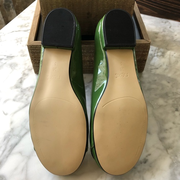NWOT NEXT U.K. Green Patent Flats US SIZE 8 - Picture 6 of 8